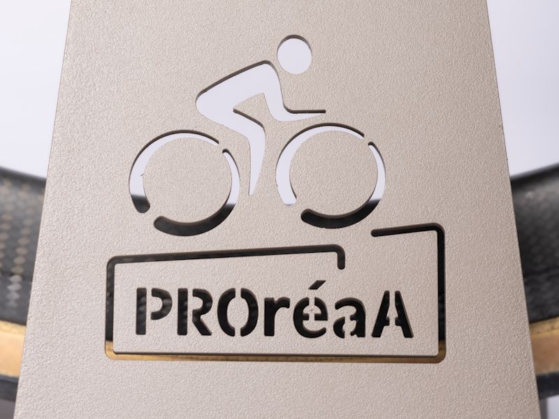 Support vélo vue de face