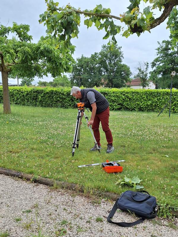 En place sur un futur chantier